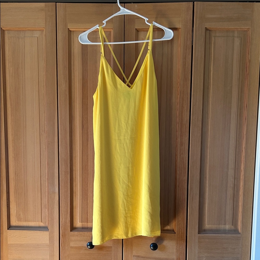 Topshop Yellow Mini Dress